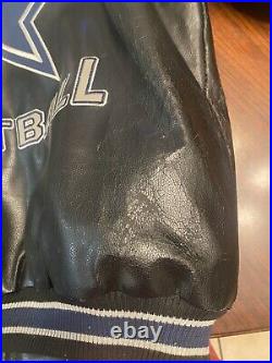 Vintage GIII Dallas Cowboys Faux Leather Poly Jacket NFL well-broken-in & soft
