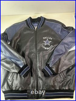 Vintage G-III And Carl Banks Dallas Cowboys Leather Jacket Size XXL