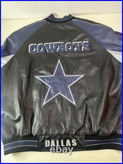 Vintage G-III And Carl Banks Dallas Cowboys Leather Jacket Size XXL