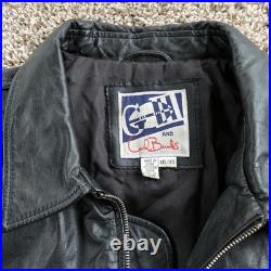 Vintage G-III Carl Banks Dallas Cowboys Leather Jacket Mens 2XL Black Full Zip