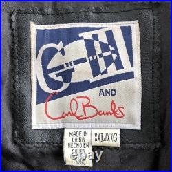 Vintage G-III Carl Banks Dallas Cowboys Leather Jacket Mens 2XL Black Full Zip
