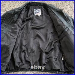 Vintage G-III Carl Banks Dallas Cowboys Leather Jacket Mens 2XL Black Full Zip