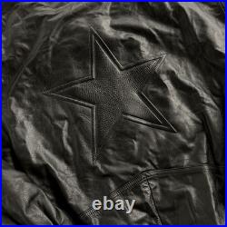 Vintage G-III Carl Banks Dallas Cowboys Leather Jacket Mens 2XL Black Full Zip
