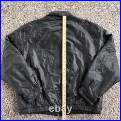 Vintage G-III Carl Banks Dallas Cowboys Leather Jacket Mens 2XL Black Full Zip
