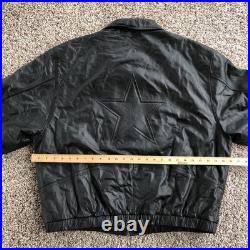Vintage G-III Carl Banks Dallas Cowboys Leather Jacket Mens 2XL Black Full Zip
