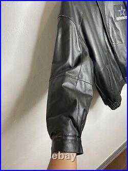 Vintage Jeff Hamilton Dallas Cowboys Leather Jacket Size XL Big Star Logo
