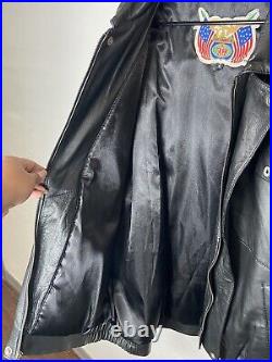 Vintage Jeff Hamilton Dallas Cowboys Leather Jacket Size XL Big Star Logo