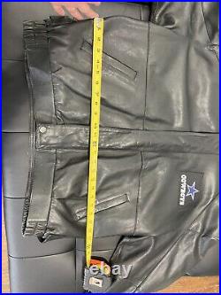 Vintage Jeff Hamilton Dallas Cowboys Leather Jacket Size XL Big Star Logo