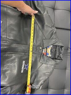 Vintage Jeff Hamilton Dallas Cowboys Leather Jacket Size XL Big Star Logo
