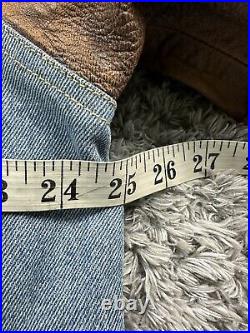 Vintage Jeff Hamilton Dallas Cowboys NFL Faded Patina Denim Leather Jacket Large Vintage Jeff Hamilton Dallas Cowboys NFL Faded Patina Denim Leather Jacket Large