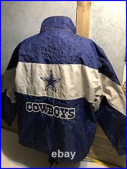 Vintage Jeff Hamilton Dallas Cowboys NFL Jacket Mens XL 1990's No Hood 86