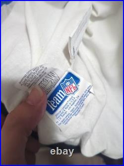 Vintage Jeff Hamilton NFL Dallas Cowboys Jacket Leather Sleeves Football 90s