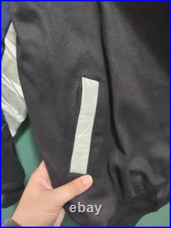 Vintage Jeff Hamilton NFL Dallas Cowboys Jacket Leather Sleeves Football 90s