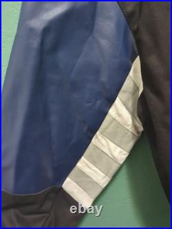 Vintage Jeff Hamilton NFL Dallas Cowboys Jacket Leather Sleeves Football 90s