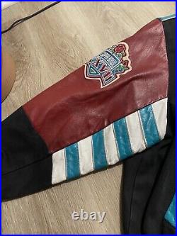 Vintage Leather Dallas Cowboys Jeff Hamilton Championship Zip-up Jacket. Size L