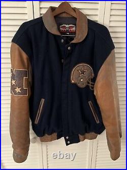 Vintage Leather Jeff Hamilton Dallas Cowboys Jacket
