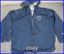 Vintage Lee Sport Dallas Cowboys Reversible Jacket Hooded Mens Blue Gray 1996 Vintage Lee Sport Dallas Cowboys Reversible Jacket Hooded Mens Blue Gray 1996