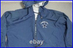 Vintage Lee Sport Dallas Cowboys Reversible Jacket Hooded Mens Blue Gray 1996 Vintage Lee Sport Dallas Cowboys Reversible Jacket Hooded Mens Blue Gray 1996