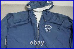 Vintage Lee Sport Dallas Cowboys Reversible Jacket Hooded Mens Blue Gray 1996 Vintage Lee Sport Dallas Cowboys Reversible Jacket Hooded Mens Blue Gray 1996