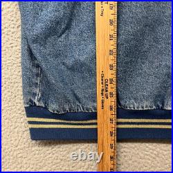 Vintage Lee Sports Dallas Cowboys Jacket Mens XL Blue Denim Varsity NFL Football
