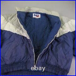 Vintage Locker Line Dallas Cowboys Jacket 2XL Blue Gray Puffer Coat Full Zip NFL