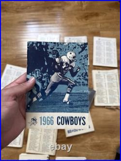 Vintage Lot of 14 NFL Dallas Cowboys Football Media Guide Paperback Books