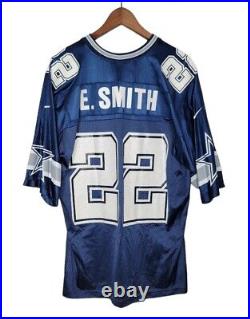 Vintage MADE IN USA Nike 22 Emmit Smith LARGE Jersey Dallas Cowboys NFL Football