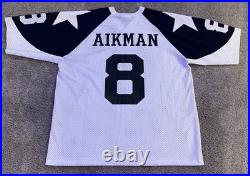 Vintage Made In USA LA Logo Athletic Dallas Cowboys 75th NFL Aikman #8 Sz XL
