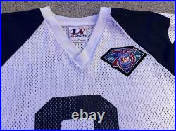 Vintage Made In USA LA Logo Athletic Dallas Cowboys 75th NFL Aikman #8 Sz XL