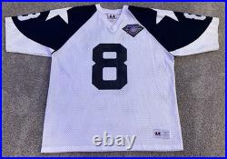 Vintage Made In USA LA Logo Athletic Dallas Cowboys 75th NFL Aikman #8 Sz XL