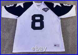 Vintage Made In USA LA Logo Athletic Dallas Cowboys 75th NFL Aikman #8 Sz XL