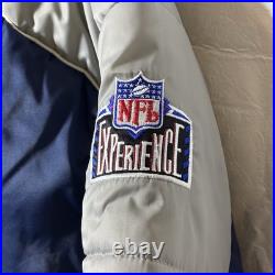 Vintage Mens Dallas Cowboys Pro Player Embroidered Puffer Jacket Size Medium