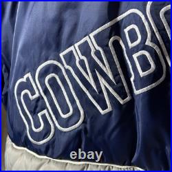 Vintage Mens Dallas Cowboys Pro Player Embroidered Puffer Jacket Size Medium