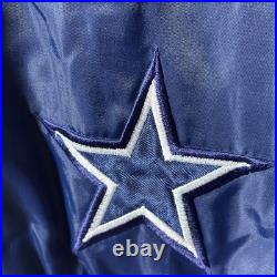 Vintage Mens Dallas Cowboys Pro Player Embroidered Puffer Jacket Size Medium