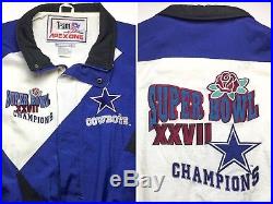 Vintage Mens L 90s Dallas Cowboys Football Super Bowl XXVII 27 Champions Jacket