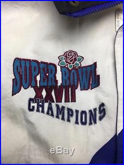 Vintage Mens L 90s Dallas Cowboys Football Super Bowl XXVII 27 Champions Jacket