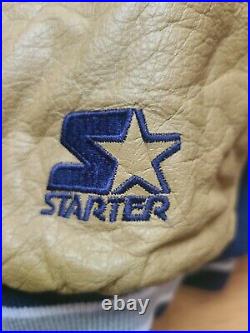 Vintage Mens Starter Dallas Cowboys Varsity Jacket Size XL-Navy Blue