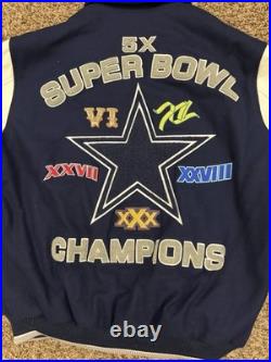 Vintage NFL Dallas Cowboys 5X Super Bowl Champions Varsity Jacket Men Size Large