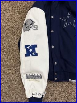 Vintage NFL Dallas Cowboys 5X Super Bowl Champions Varsity Jacket Men Size Large