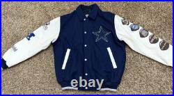 Vintage NFL Dallas Cowboys 5X Super Bowl Champions Varsity Jacket Men Size Large