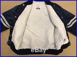 Vintage NFL Dallas Cowboys 90s Mens Starter Satin Jacket Large Blue