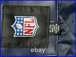 Vintage NFL Dallas Cowboys G-iii Faux Leather Bomber Jacket Men's Size XL