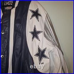 Vintage NFL Dallas Cowboys Soft Leather Jacket Size 2X Large
