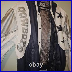 Vintage NFL Dallas Cowboys Soft Leather Jacket Size 2X Large