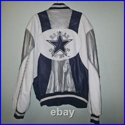 Vintage NFL Dallas Cowboys Soft Leather Jacket Size 2X Large