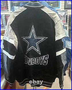 Vintage NFL Dallas Cowboys Suede Leather Jacket Size Large