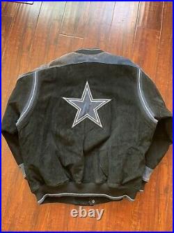 Vintage NFL Dallas Cowboys Suede Leather Jacket Size XXL