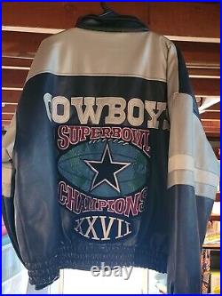 Vintage NFL Dallas Cowboys Super Bowl XXVII Champions Jacket Size XL (46-48)