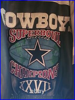 Vintage NFL Dallas Cowboys Super Bowl XXVII Champions Jacket Size XL (46-48)