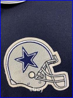 Vintage NFL Jeff Hamilton Jacket Dallas Cowboys Bomber Leather Rare HTF Size XL